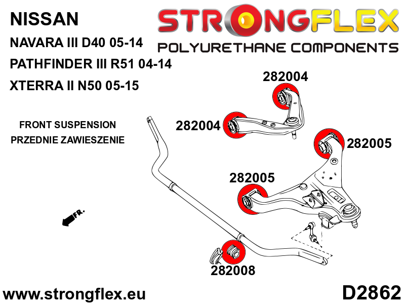 282005A: Front wishbone bush - lower SPORT