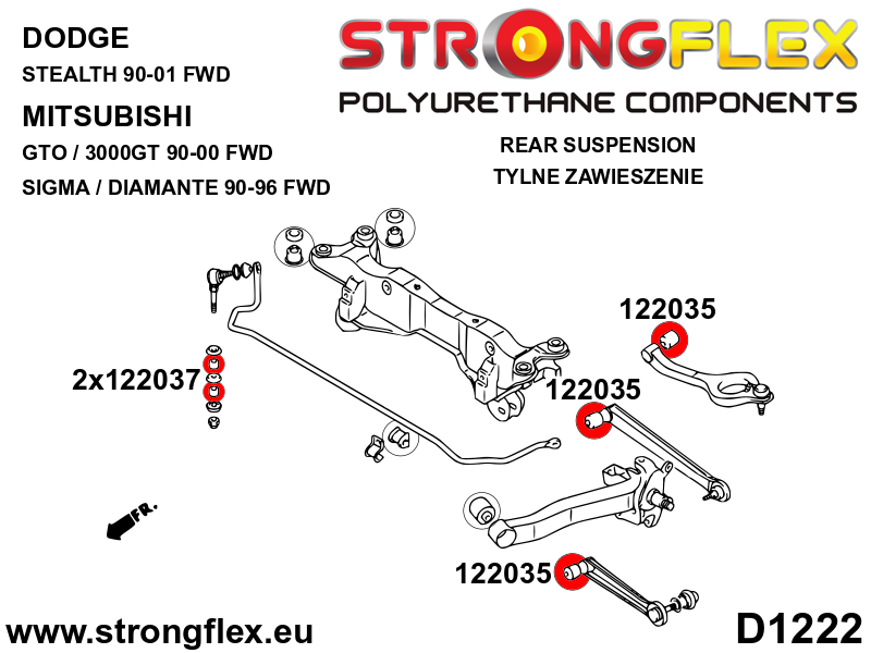122035A: Rear wishbone bushing - inner SPORT