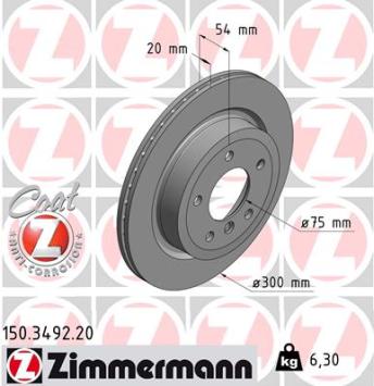 Rear brake discs Zimmermann E89 Z4 300x20