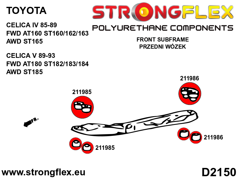 216302A: Full suspension bush kit SPORT