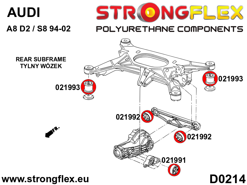 026295A: Full suspension polyurethane bush kit SPORT