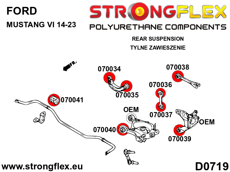 076174A: Full suspension bush kit SPORT