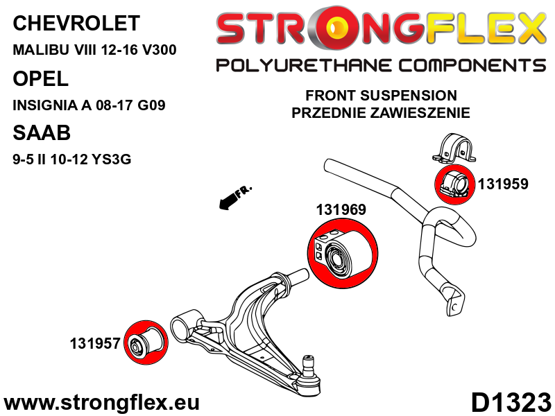 136256A: Full suspension polyurethane bush kit SPORT