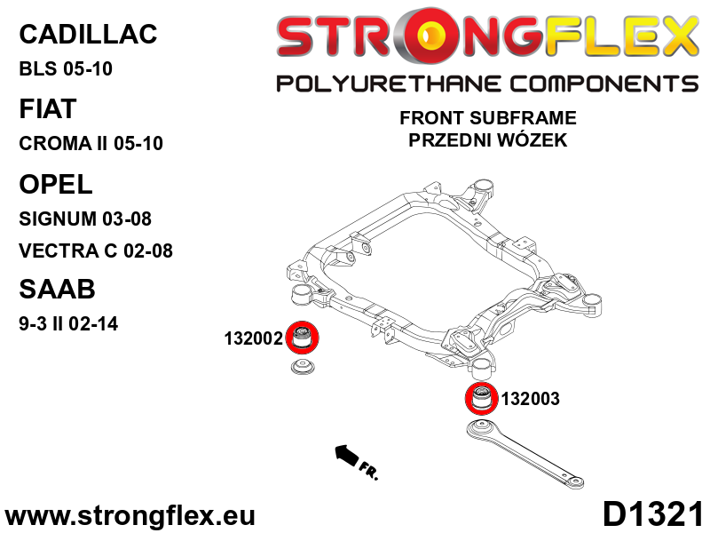136246B: Full suspension polyurethane bush kit
