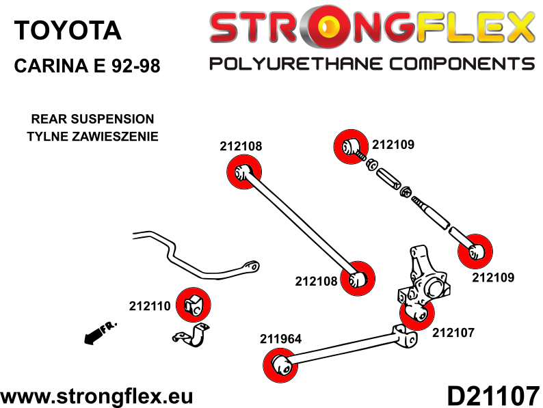 216303A: Full suspension bush kit SPORT