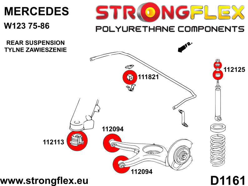 116312A: Full suspension bush kit SPORT