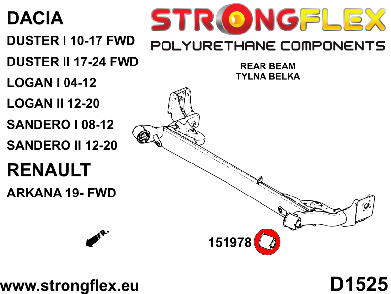 156099B: Full suspension bush kit FWD