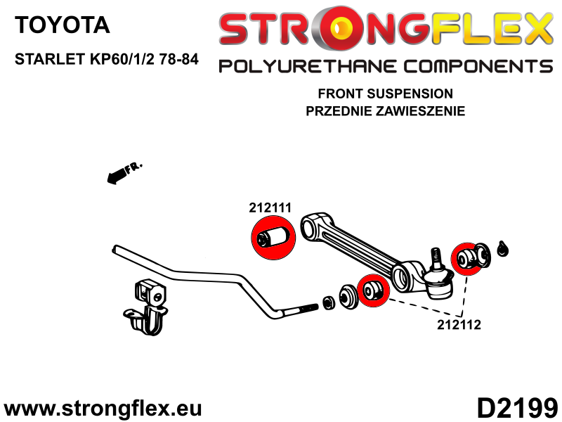 212111A: Front wishbone bush - inner SPORT