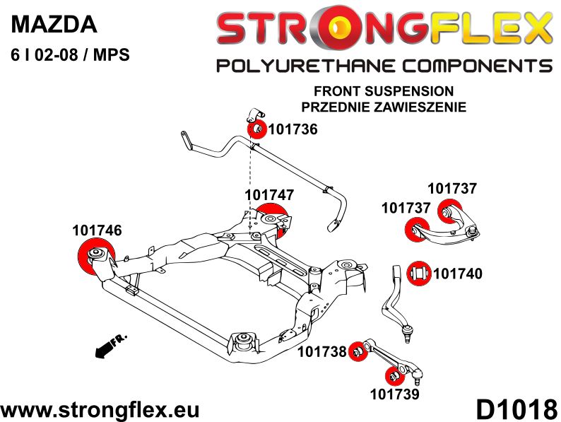 101746A: Front subframe – front bush SPORT