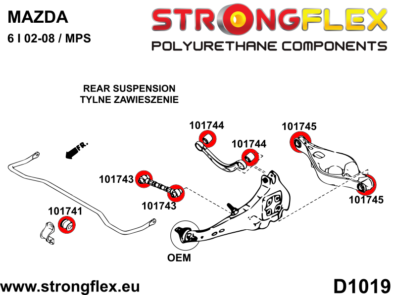 106189A: Full suspension bush kit SPORT