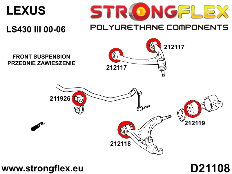 216309B: Front suspension bush kit