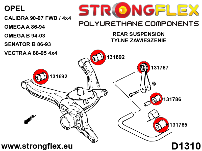 136262A: Full suspension bush kit SPORT