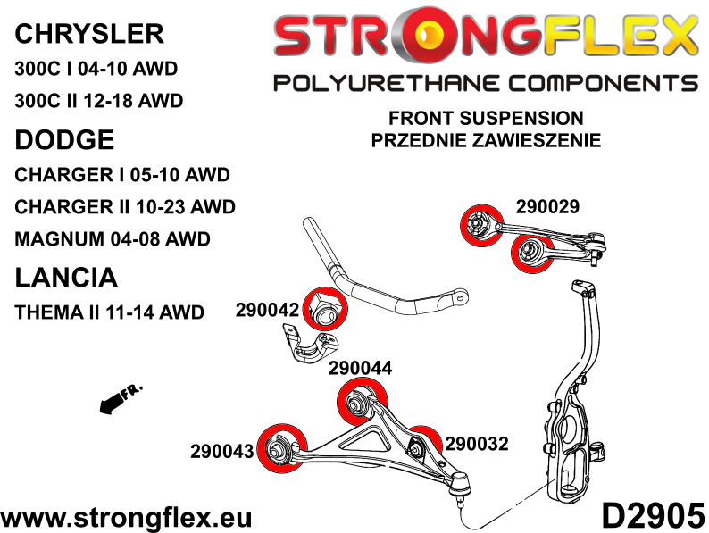 290032A: Front shock absorber bush SPORT