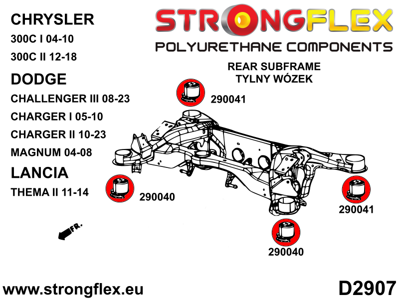 296106A: Full suspension polyurethane bush kit RWD SPORT