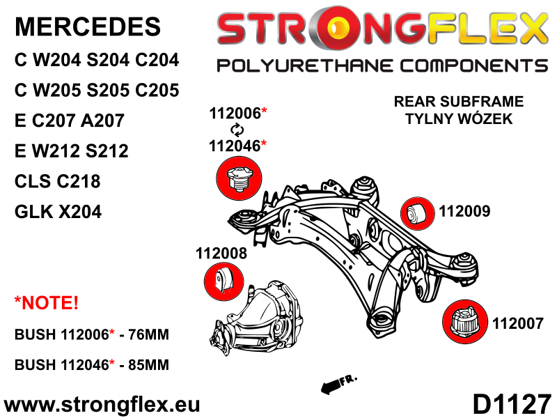 116314B: Full suspension bush kit