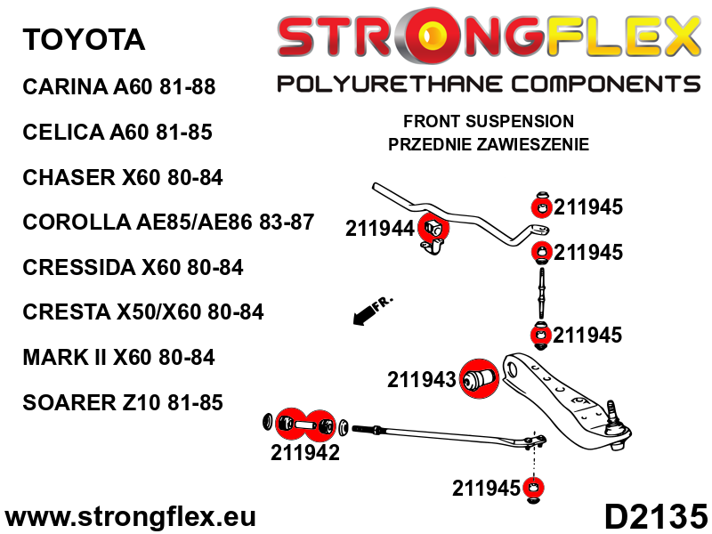 216313B: Full suspension bush kit