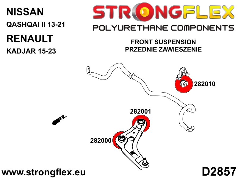 286240B: Front suspension bush kit
