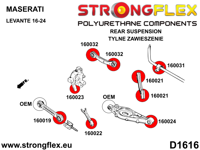 166112A: Full suspension bush kit SPORT