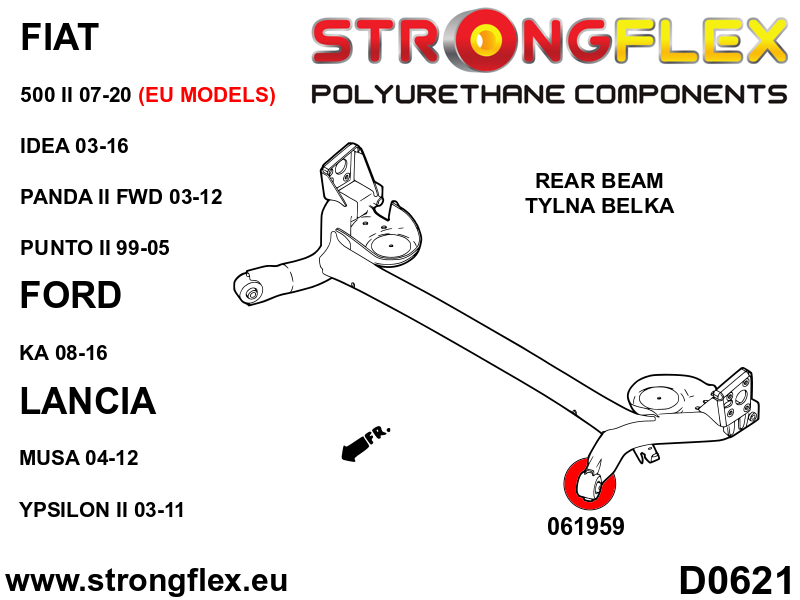 066090B: Front suspension and ream beam bush kit