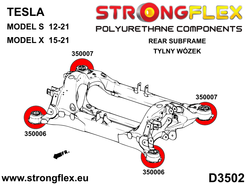 356003A: Rear beam mounting bush kit SPORT