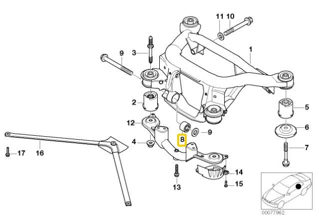 Differentieel aluminium bussen BMW E46 M3