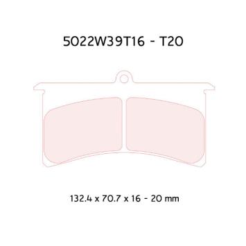 CL RC6 Brake pad form 5022 (oa Wilwood 7420)