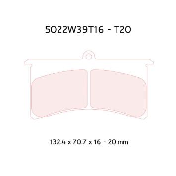 CL RC6 Remblok form 5022 (Wilwood 7420)