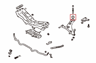 Voor draagarm uniball achter Impreza/GT 86