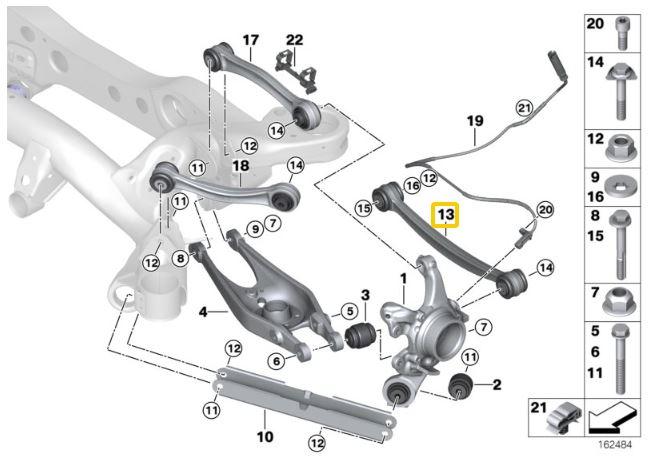 Achter verstelbare stuurarmen BMW E8x M1, E9x M3