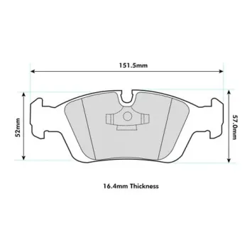 BMW E36, Z3, E46, Z4 vooras ProTrack Performance rem blokken 8001PT