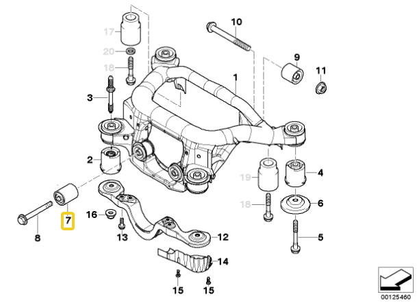Differentieel aluminium bussen BMW E46 (niet M-modellen)