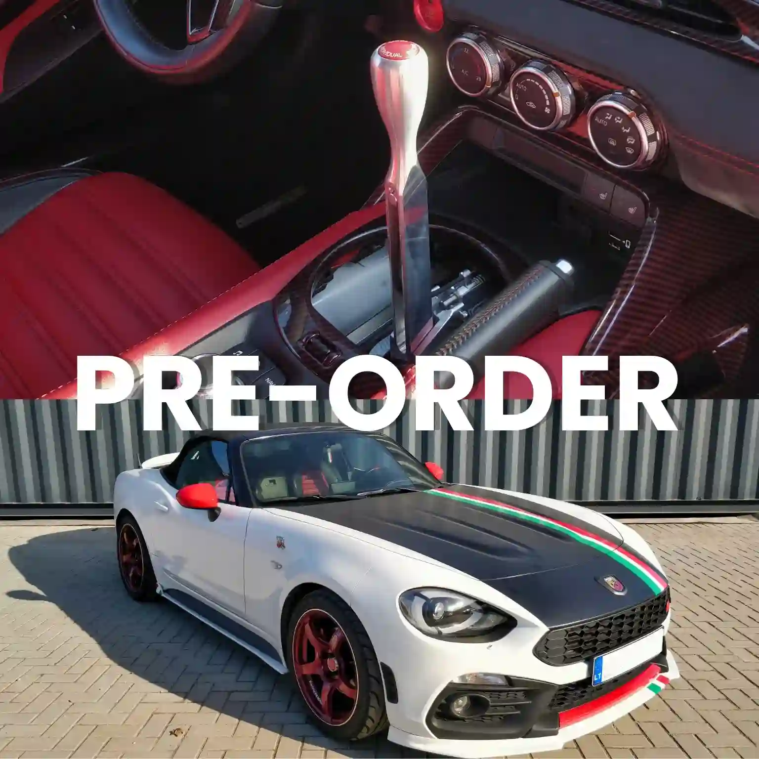 Shortshifter Fiat 124 Abarth - Zwart