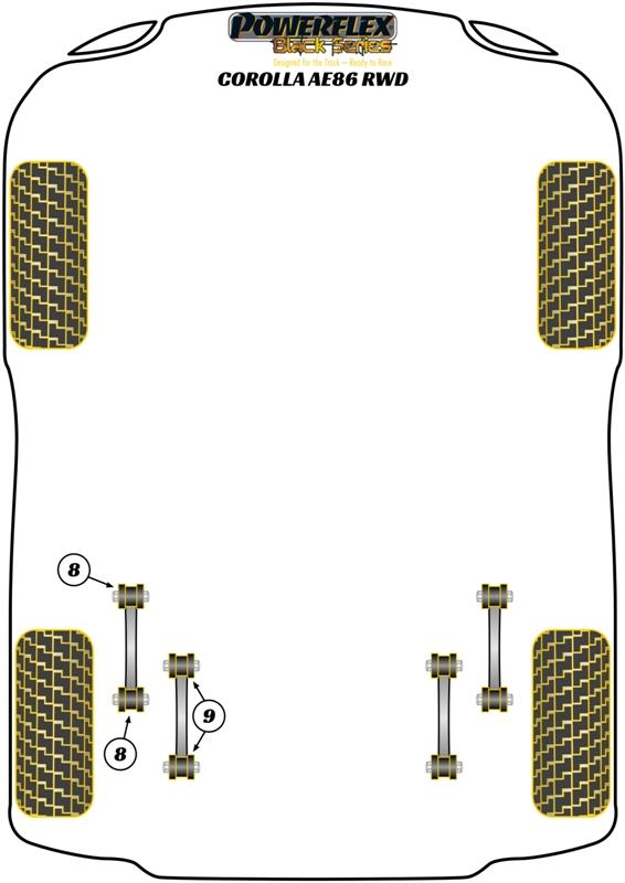 Rear Lower Trailing Arm Bush Corolla Models, road