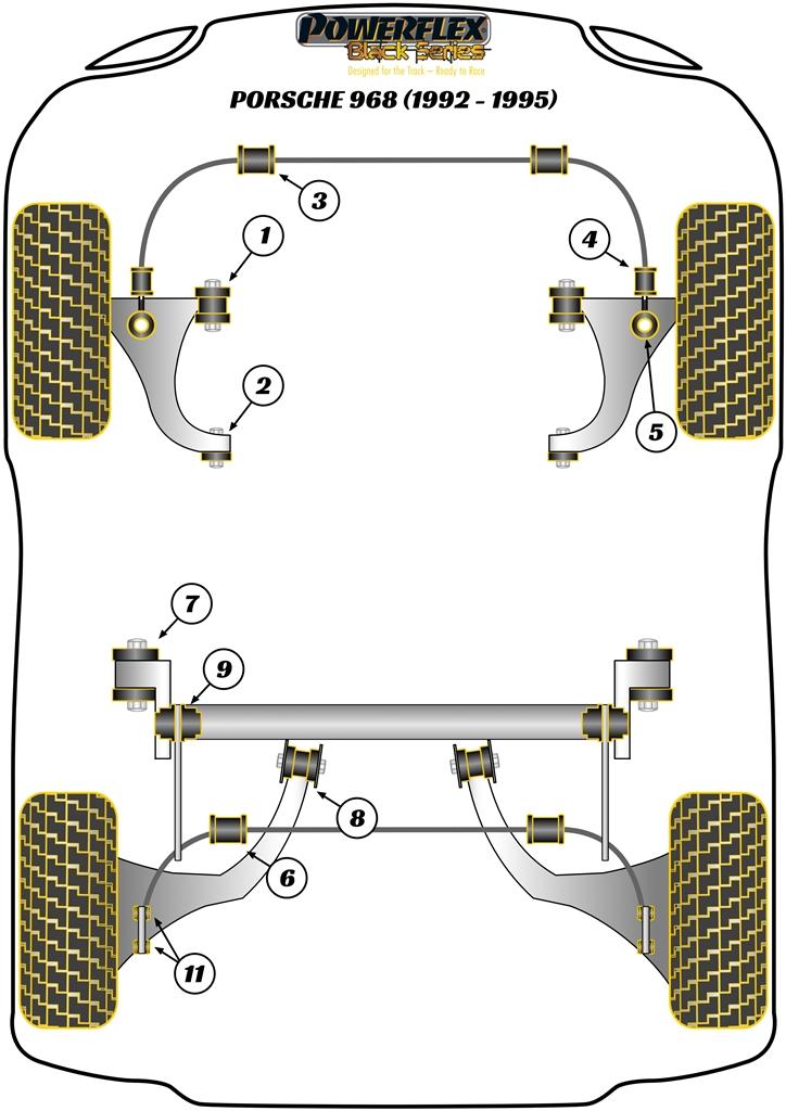 Voorste stabilisatorstang om stangbus te verbinden, 21 mm 968, black