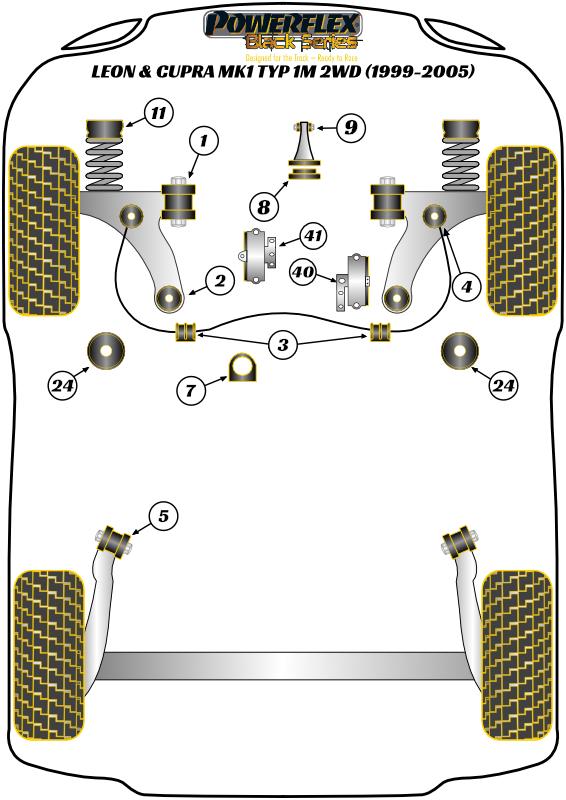 Voorste stabilisatorstangbevestiging 18 mm Leon Models, straat