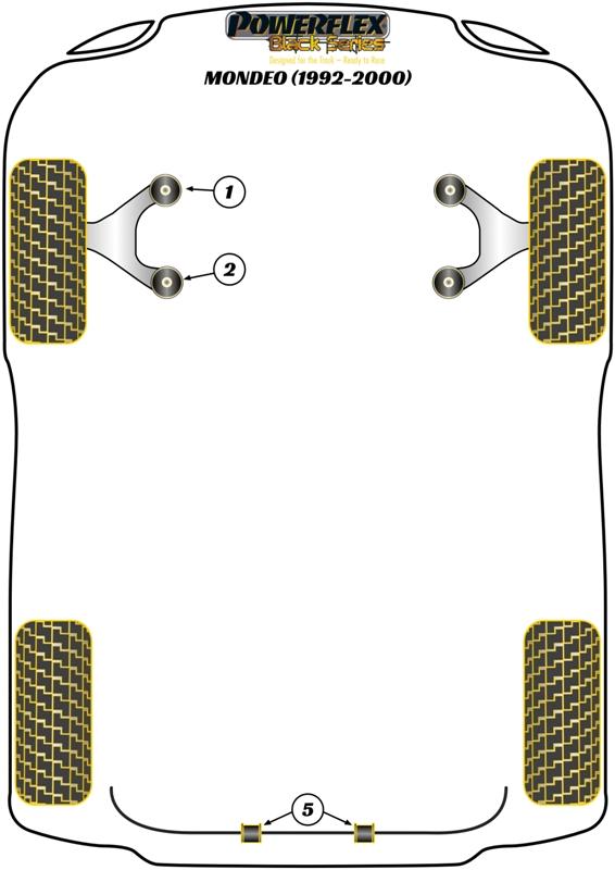 Achterste stabilisatorstangbevestiging 18 mm Mondeo Models, Sierra Models, heritage