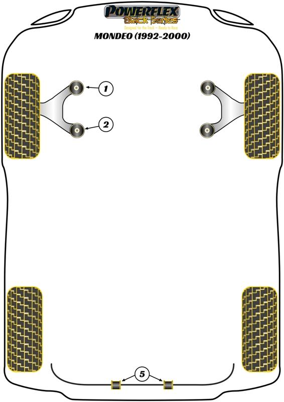 Rear Trailing Arm Front Bush Mondeo Models, road