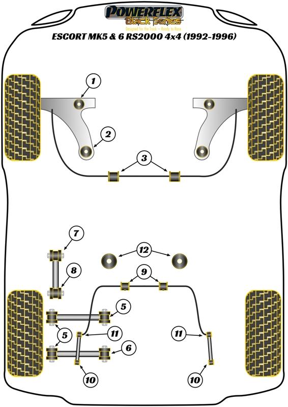 Achterste stabilisatorstang om de stang te verbinden Escort Models, straat