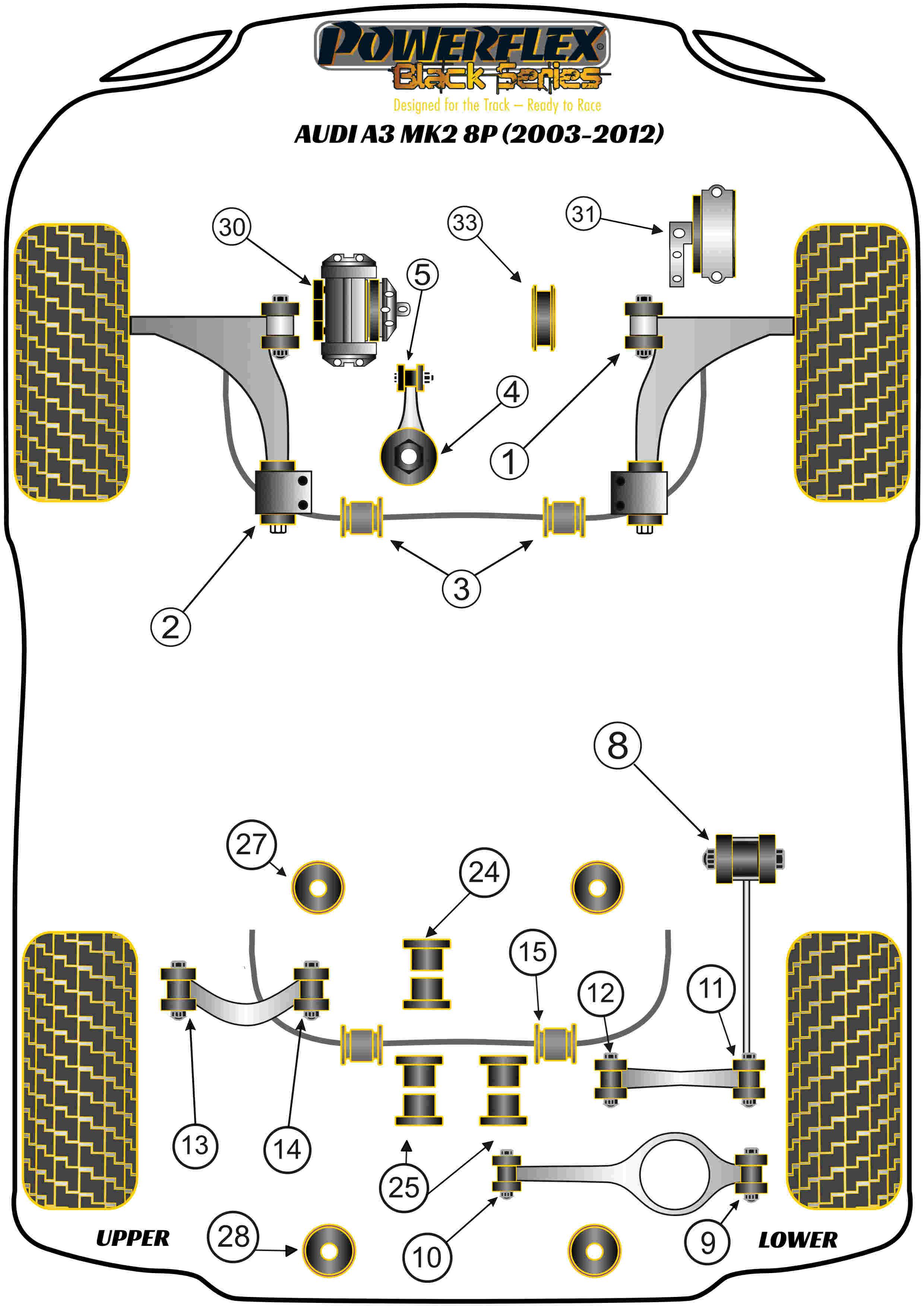 Lower Engine Mount Insert (Large) Petrol/Tuned Diesel A3 / S3 / RS3, Q3 / RSQ3, TT Models, Alhambra Models, Altea 5P (2004-), Leon Models, Toledo, Octavia, Superb Models, Yeti 5L, Bora Models, Caddy Models, CC, Eos 1F, Golf, Jetta Models, Passat Models, S