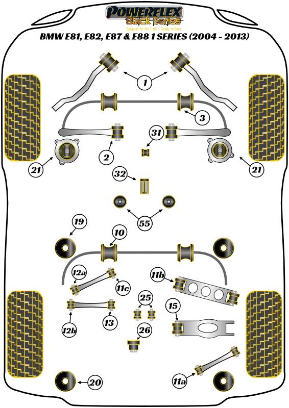 Rear Lower Lateral Arm To Chassis Bush 1 Series, 3 Series, X Series, M12, road