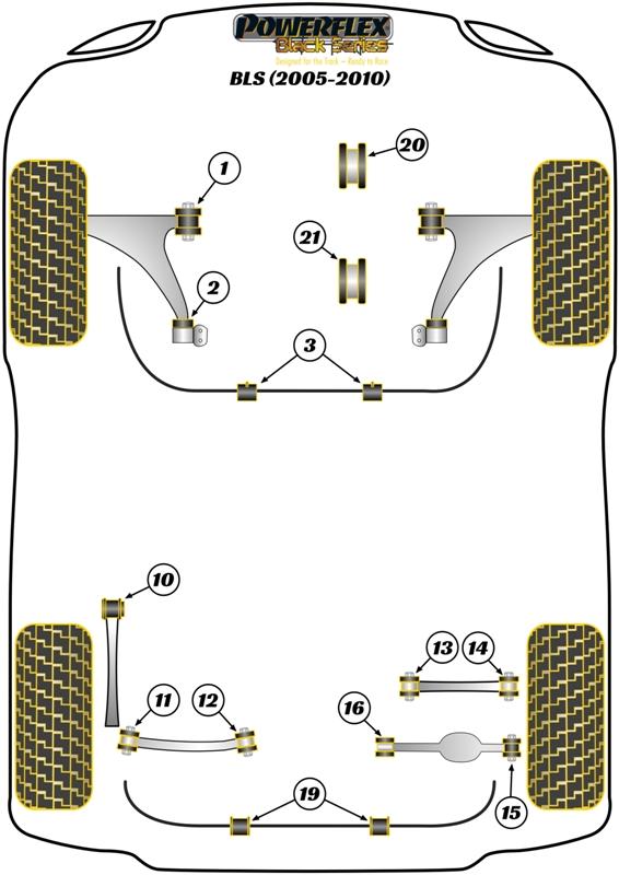 Rear Lower Engine Mount Insert Diesel (Round Centre) BLS, Croma, 9-3, Signum (2003 - 2008), Vectra C (2002-2008), road