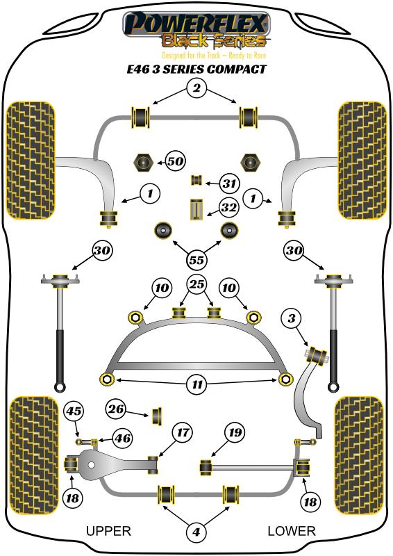 Rear ARB End Link To Bar Bush 3 Series, road