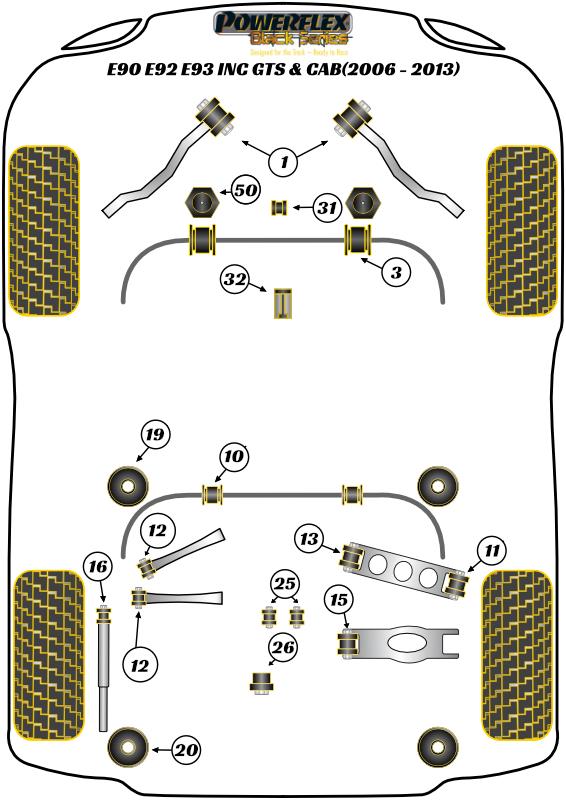 Universele uitlaathouder 3 Series, X Series, Z Series, EXHAUST MOUNTS, straat