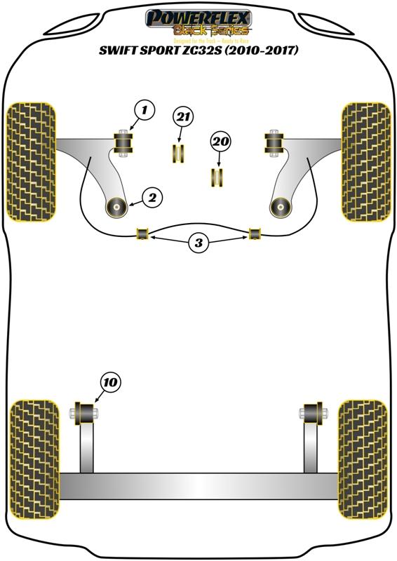 Gearbox Mount Insert Swift Sport MK3, road