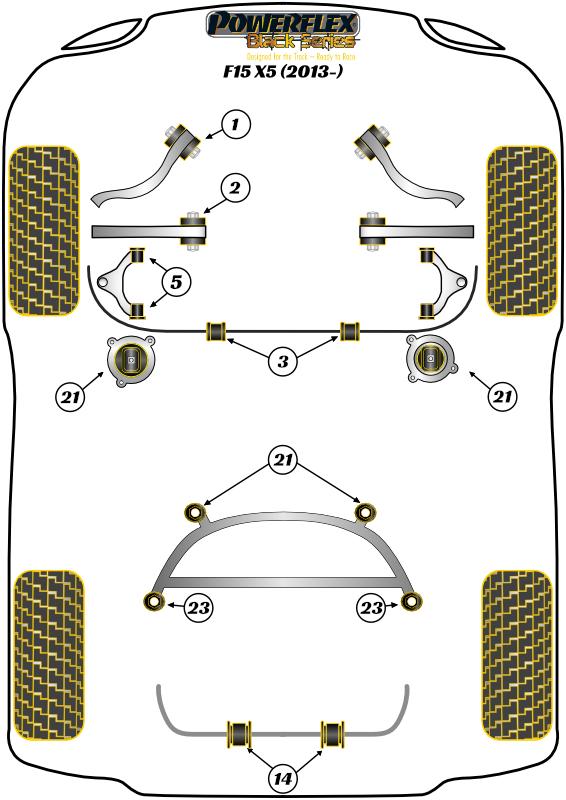 Rear Lower Arm Front Bush X Series, road