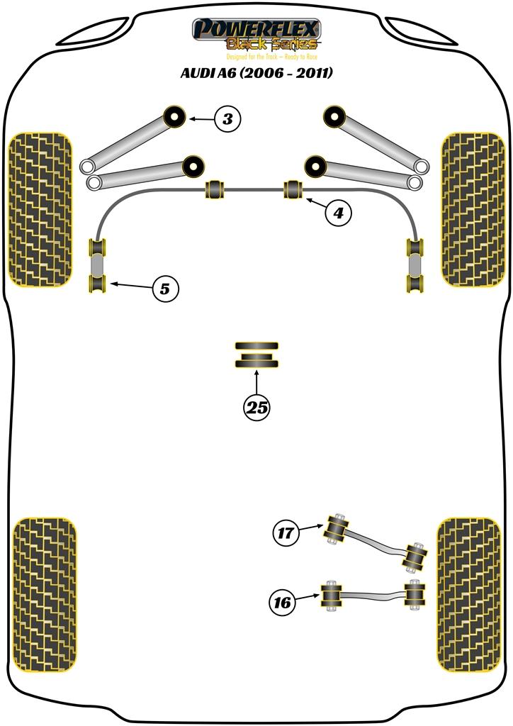 Jack Pad Adaptor A6 / S6 / RS6, A7 / S7 / RS7, R8 Type 42, TT Models, Jack Pads, road