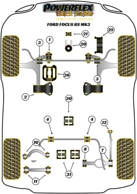 Transmission Mount Insert Focus Models, road