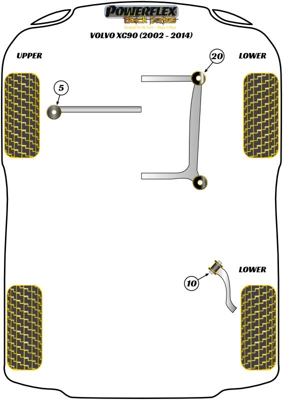 Front Wishbone Rear Bush XC90, road