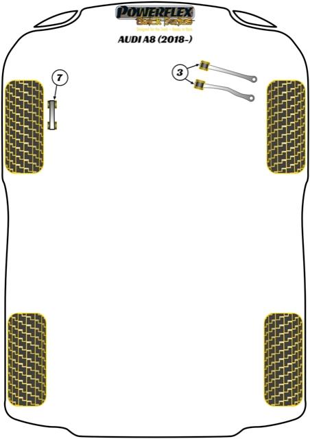 Jackpad-adapter A8 / S8, E-Tron, Q7, Q8, Bentayga, Jack Pads, Urus, Cayenne Models, Touareg Models, straat+black