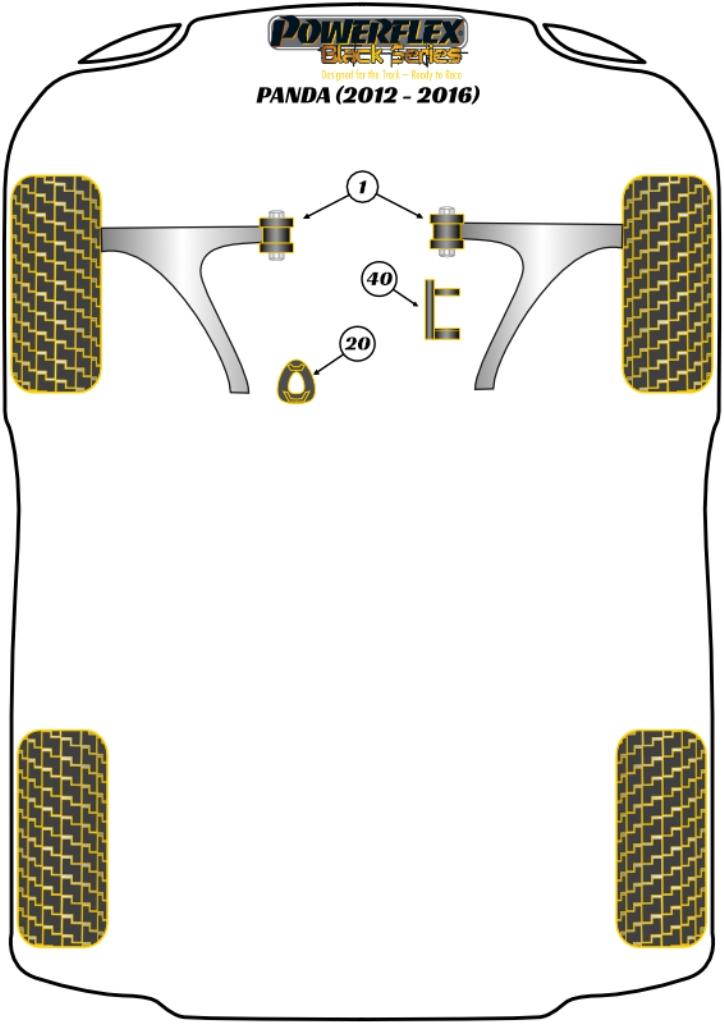 Front Wishbone Rear Bush Panda, road